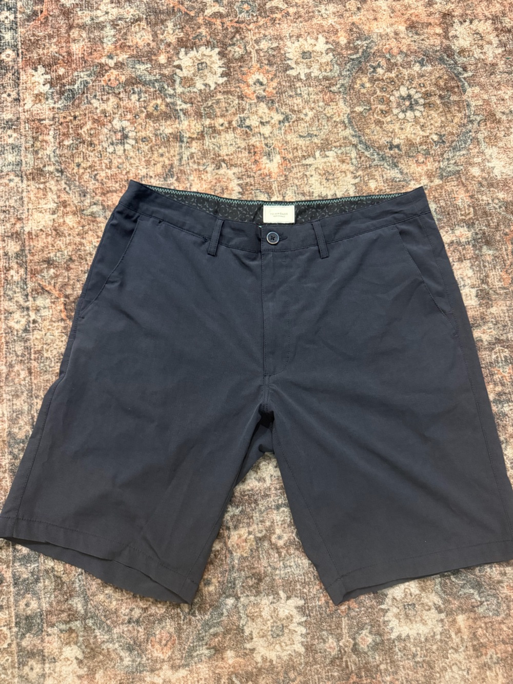 Men's Navy 7 Diamonds shorts performance shorts